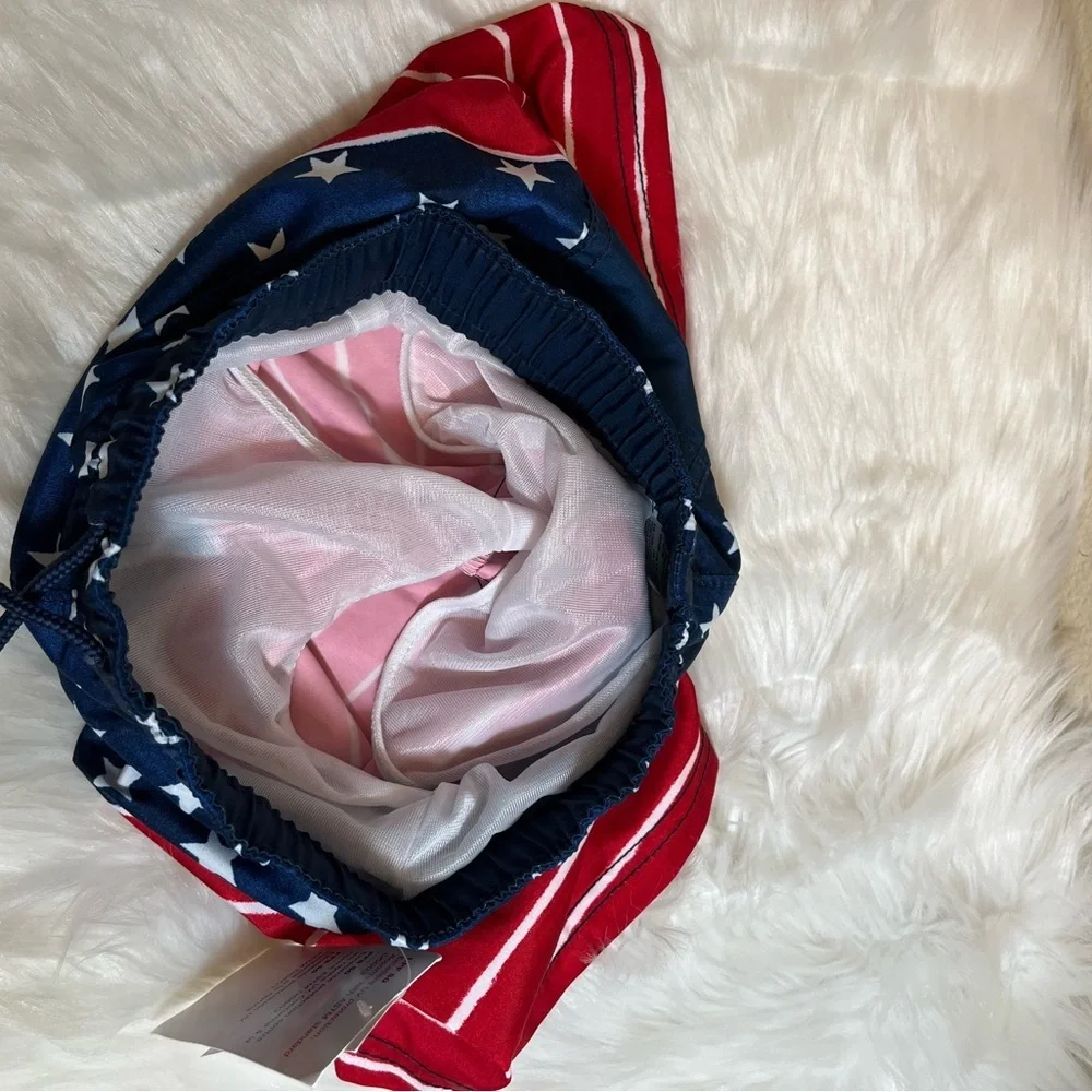 NWT Old Navy Stars Stripes Patriotic Summer Beach Swim Trunks
